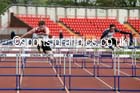 Mens under-17s hurdles, North Eastern Track and Field Champs, Gateshead Stadium. Photo: David T. Hewitson/Sports for All Pics